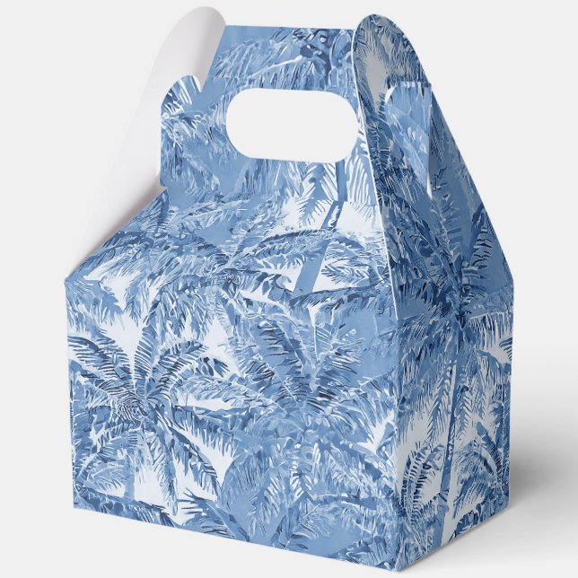 Tropical hawaiian print favour box (Back)