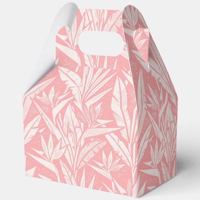 Tropical hawaiian print favour box (Front)
