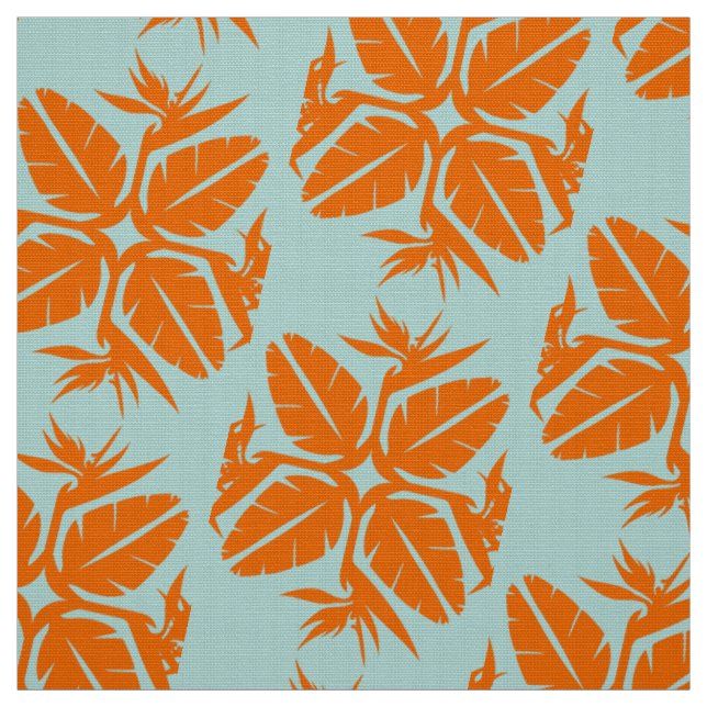 Tropical Hawaiian Quilt Pattern Bird of Paradise  Fabric (Swatch)