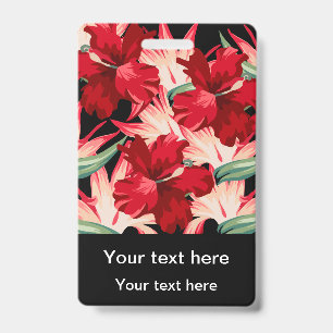 Tropical Hawaiian Theme Event And ID Badge Design