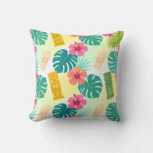 Tropical Hawaiian Tiki Pattern for Parties Wedding Cushion