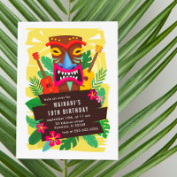 Tropical Hawaiian Ukulele & Tiki Luau Birthday