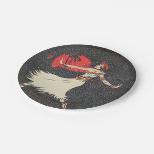 Tropical Hawaiian Vintage Hula Dancer Luau Party Paper Plate
