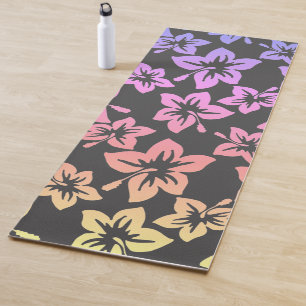 Tropical Hawiian Hibiscus Flowers Yoga Mat
