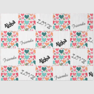 Tropical hearts & flowers Valentine’s Day Tissue Paper