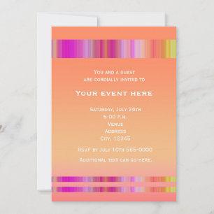 Tropical Heat Summer Colours Party Event Invitatio Invitation