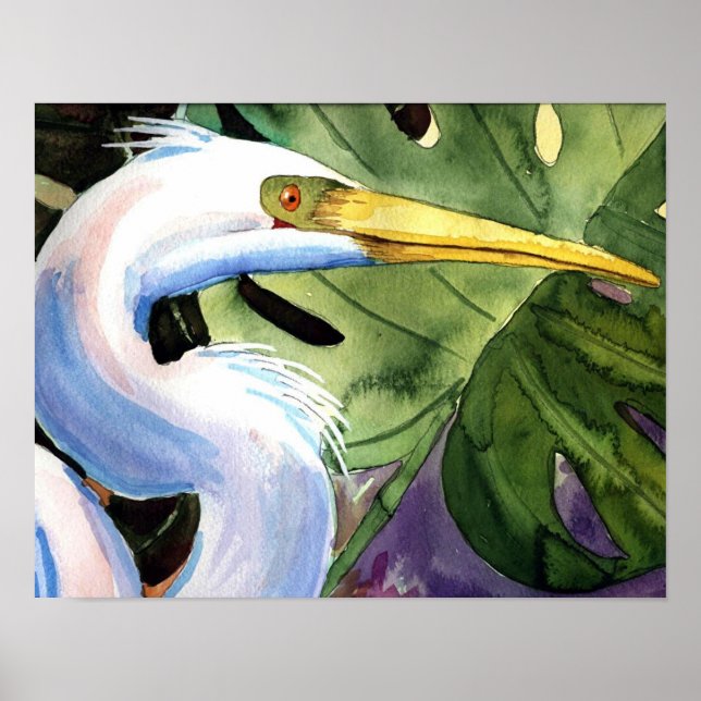 Tropical Heron Poster (Front)