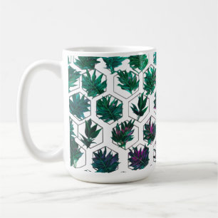 Tropical Hexagon Leaves – Classic Mug 15 oz