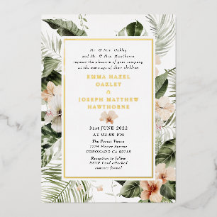 Tropical hibiscus boho floral Wedding