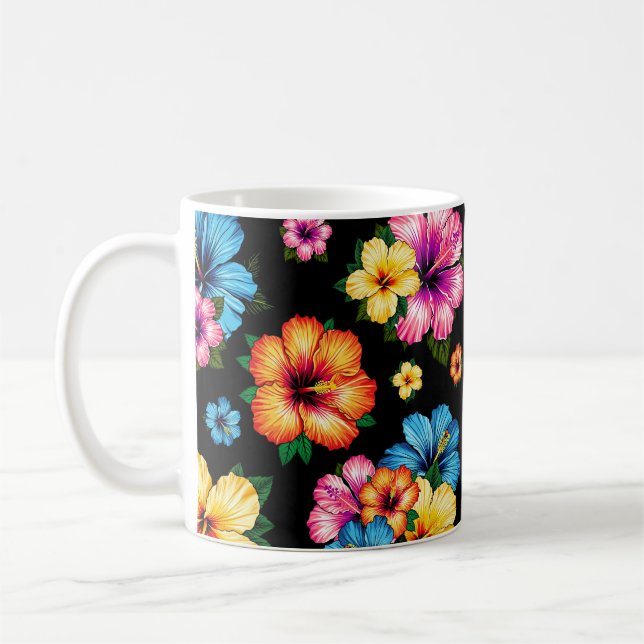 Tropical Hibiscus Coffee Mug (Left)