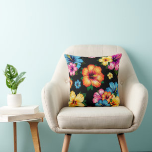 Tropical Hibiscus Cushion