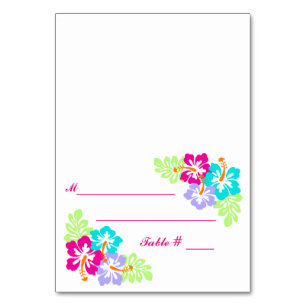 Tropical Hibiscus - Escort Card