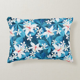 Tropical Hibiscus Floral Pattern 2 Decorative Cushion