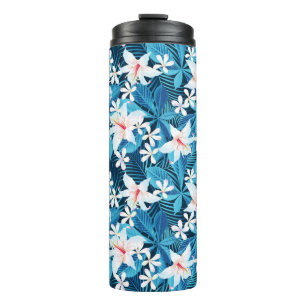 Tropical Hibiscus Floral Pattern 2 Thermal Tumbler