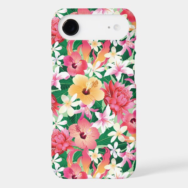 Tropical Hibiscus Floral Pattern Case-Mate iPhone Case (Back)