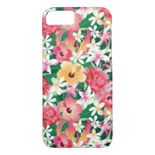 Tropical Hibiscus Floral Pattern iPhone 8/7 Case