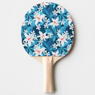 Tropical Hibiscus Floral Pattern Ping Pong Paddle