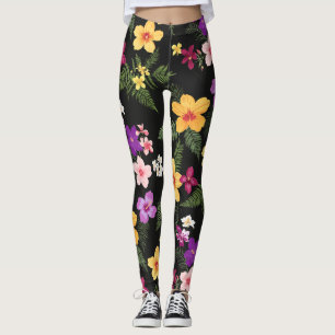 Tropical Hibiscus Floral Ultra Leggings