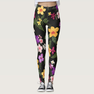 Tropical Hibiscus Floral Ultra Leggings