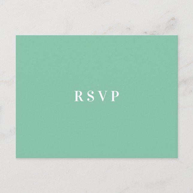 Tropical Hibiscus Floral Wedding  RSVP MEAL CHOICE Invitation Postcard (Front)