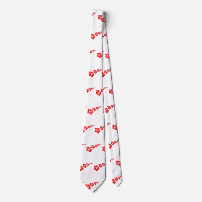 Tropical Hibiscus Flower Tie (Front)