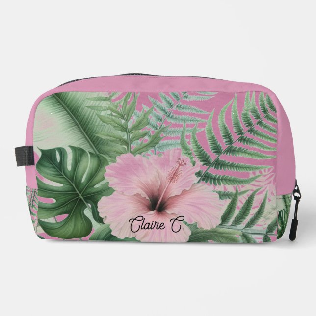 Tropical Hibiscus Flowers Accessory Pouch (Front)