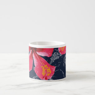 Tropical Hibiscus Flowers Summer Design Espresso Cup