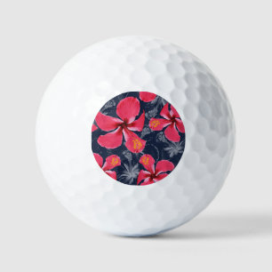 Tropical Hibiscus Flowers Summer Design Golf Balls