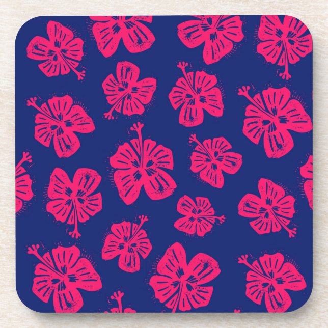 Tropical hibiscus for a bit of paradise at home coaster (Front)