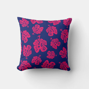 Tropical hibiscus for a bit of paradise at home cushion