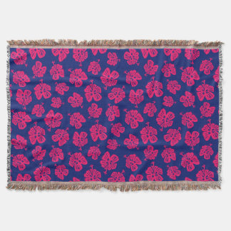 Tropical hibiscus for a bit of paradise at home throw blanket