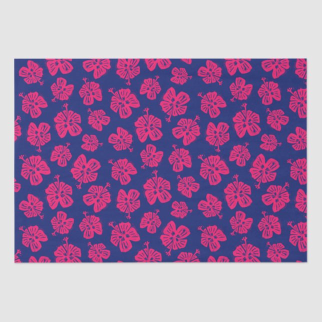Tropical hibiscus for a bit of paradise at home tissue paper (Front)