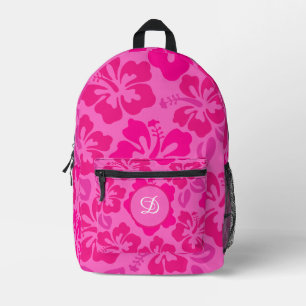 tropical hibiscus hawaii girly floral pattern printed backpack