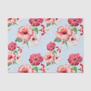 Tropical Hibiscus Hawaiian Floral Customisable Tissue Paper