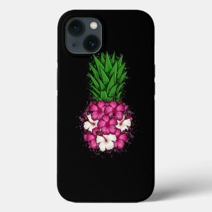 Tropical Hibiscus Hawaiian Pineapple Aloha Hawaii iPhone 13 Case