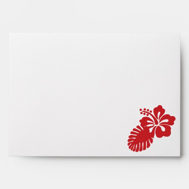 Tropical Hibiscus in Cherry Envelopes (Front)