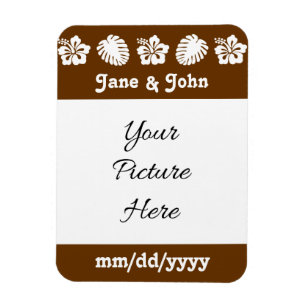 Tropical Hibiscus in Chocolate Reminder Magnet