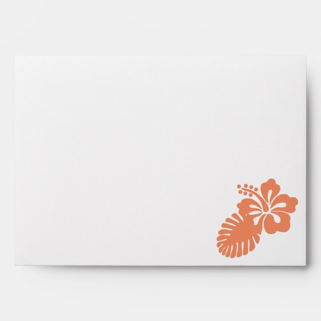 Tropical Hibiscus in Coral Envelopes (Front)