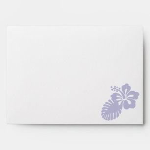 Tropical Hibiscus in Lavender Envelopes