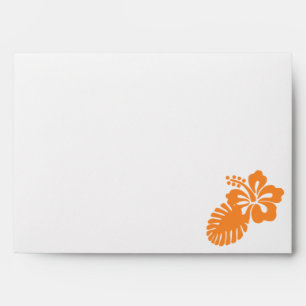 Tropical Hibiscus in Orange Envelopes