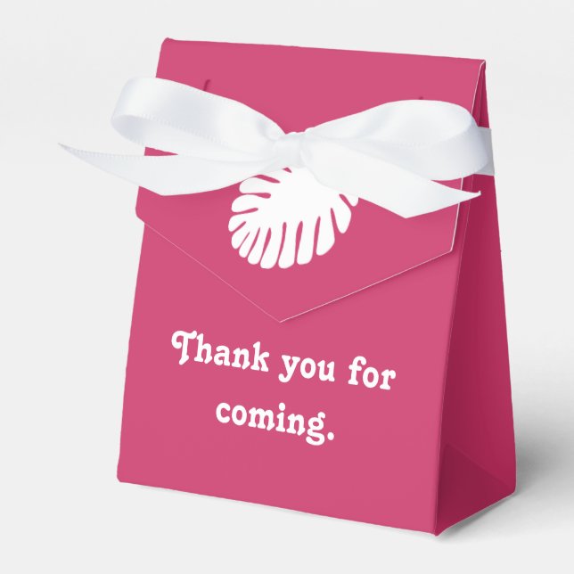Tropical Hibiscus in Raspberry Favour Box (Front Side)