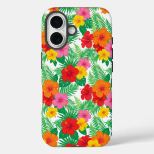 Tropical Hibiscus Paradise Vibrant Summer Floral iPhone 16 Case