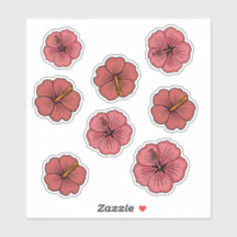 Tropical hibiscus pattern