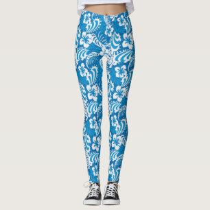 Tropical Hibiscus Pattern Leggings