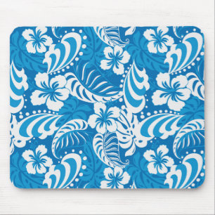 Tropical Hibiscus Pattern Mouse Mat