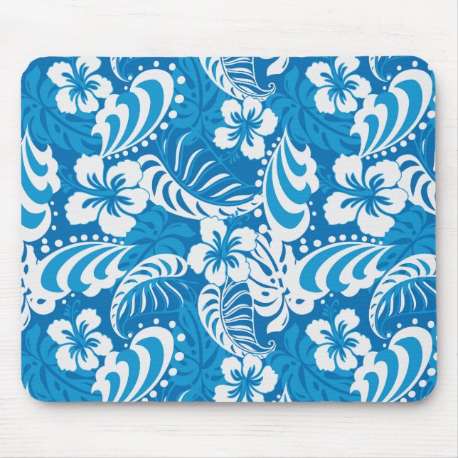 Tropical Hibiscus Pattern Mouse Mat (Front)