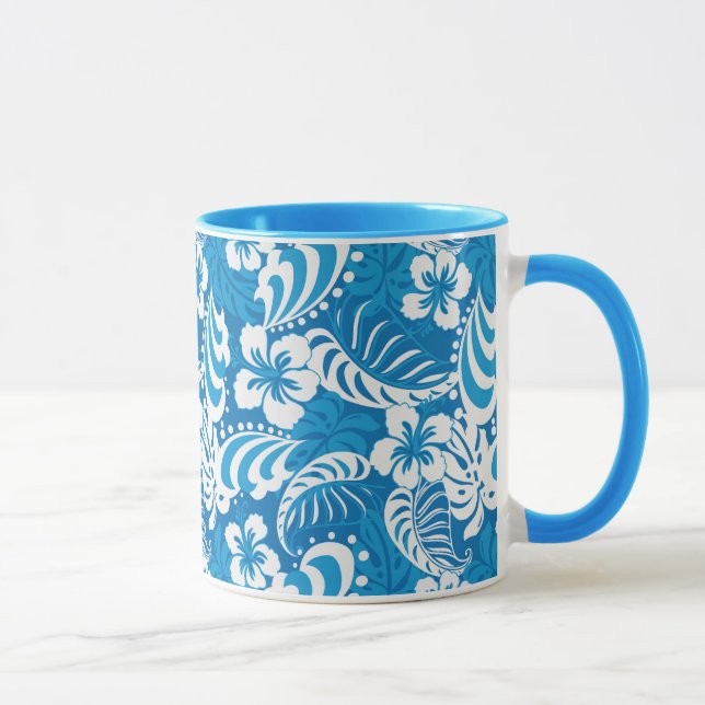 Tropical Hibiscus Pattern Mug (Right)