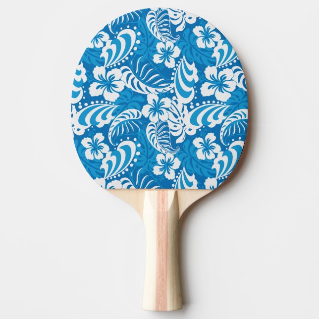 Tropical Hibiscus Pattern Ping Pong Paddle (Front)