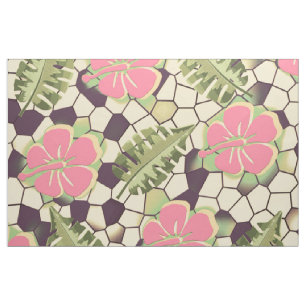 Tropical Hibiscus Pattern - PINK Fabric