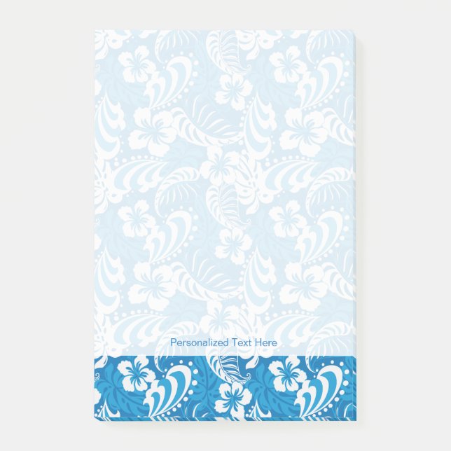 Tropical Hibiscus Pattern Post-it Notes (Front)